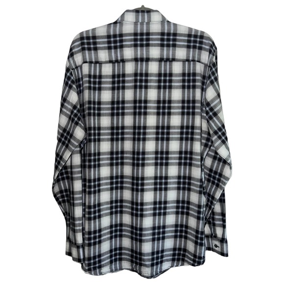 Theory Flanella Plaid 100% Cotton Casual Button-Down Shirt In Multi Size XL - Picture 6 of 8